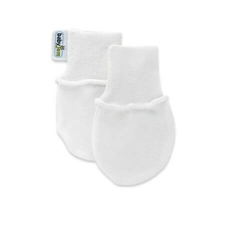 Gants pour nouveau-nés, blanc, BabyJem