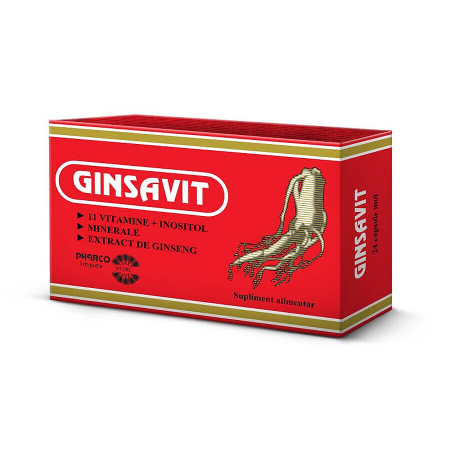 Ginsavit, 24 cápsulas, Pharco