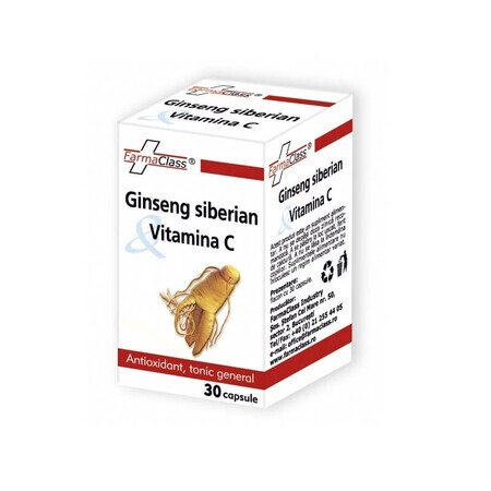 Ginseng siberiano e vitamina C, 30 capsule, FarmaClass