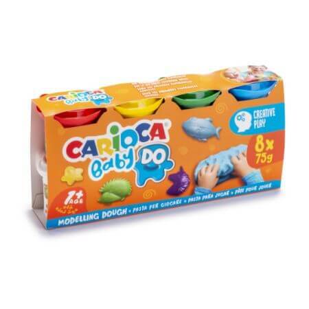 Plastilina ligera Bebé, +1 año, 8 x 75 gr, Carioca