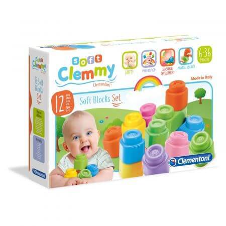 Set de 12 cubitos blandos Clemmy, +6 meses, Clementoni