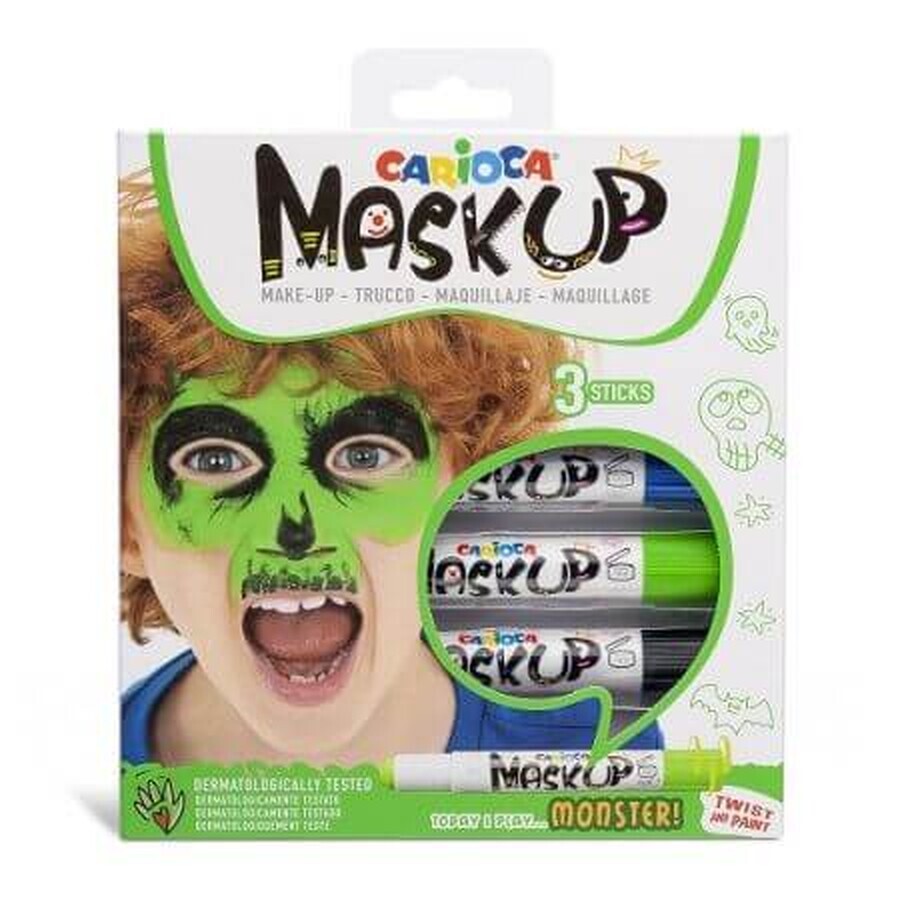 Set van 3 leerkleuren Monster, Maskup, Carioca