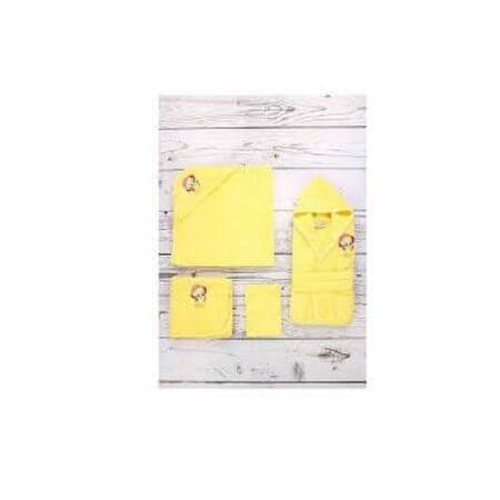 Ensemble de bain en bambou 4 pièces 6-12 L, Twity Yellow, Kreis