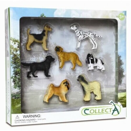 Set de 7 figuras de perro, Collecta