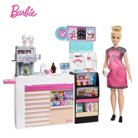 Café-Set mit 20 Accessoires, Barbie