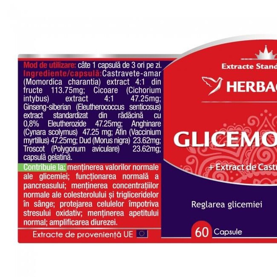 Glicemostabil, 120 capsule, Herbagetica