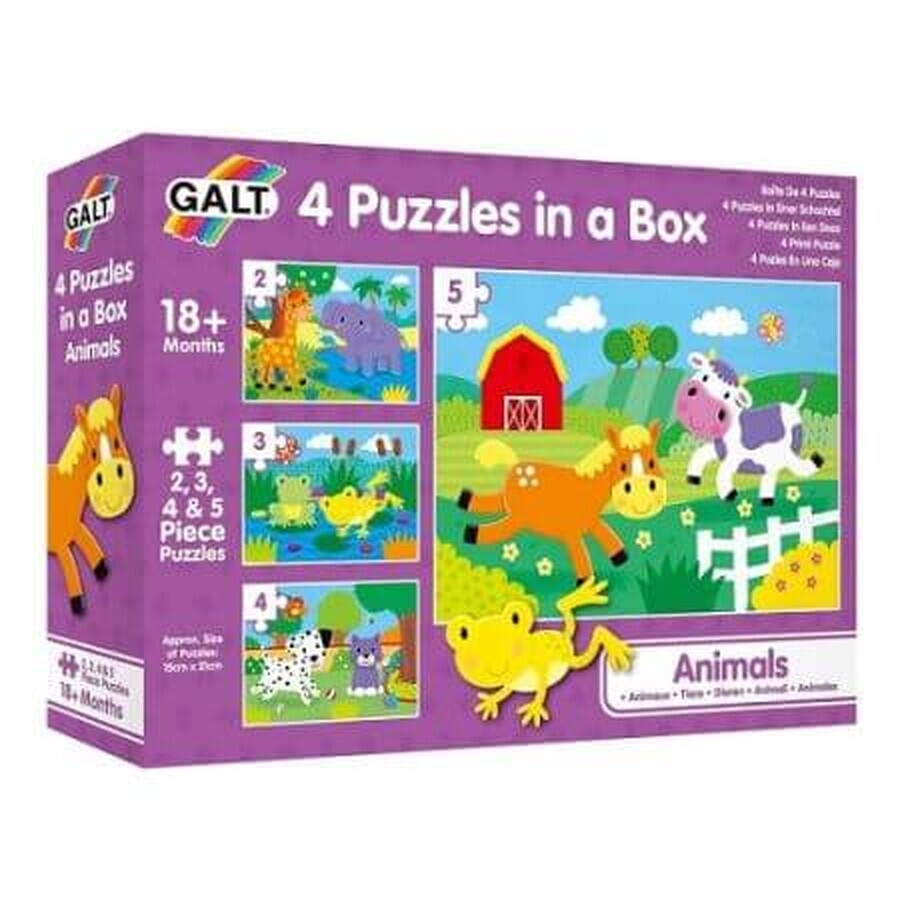 Set van 4 puzzels, +18 maanden, Galt