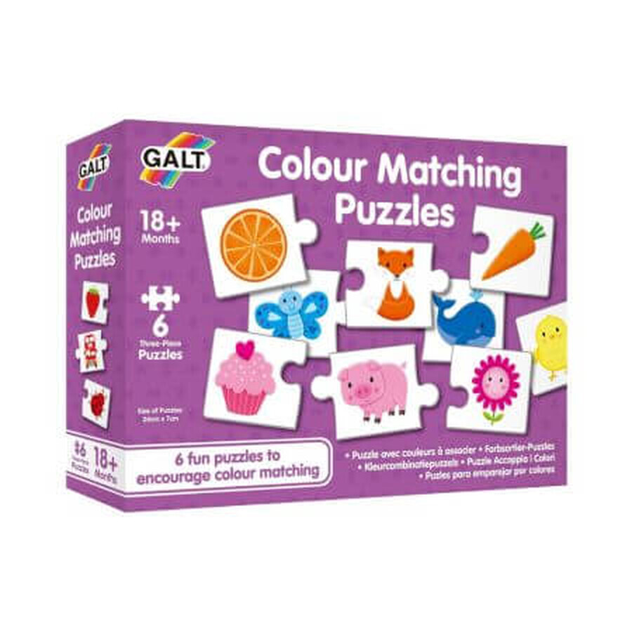 Lot de 6 puzzles, +18 mois, Galt