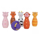Set da bowling morbido con animali, +10 mesi, Ludi
