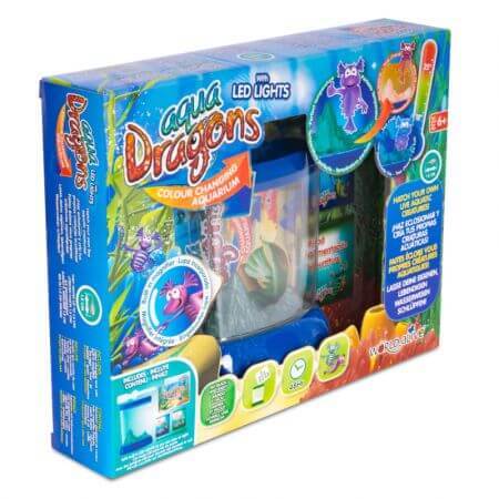 Set educativo Stem Deluxe de colores cambiantes y LED, Aqua Dragons