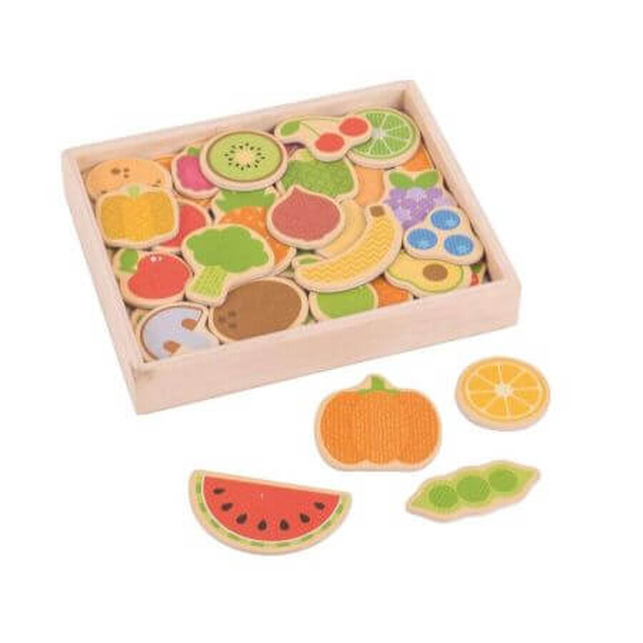 Set magnetico di frutta e verdura, +3 anni, Big Jigs