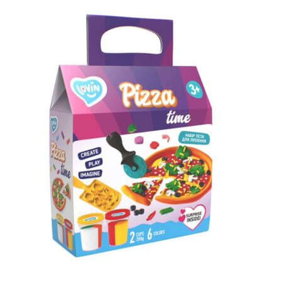 Juego de plastilina Pizza Time Lovin'Do, +3 años, 6 colores, Okto