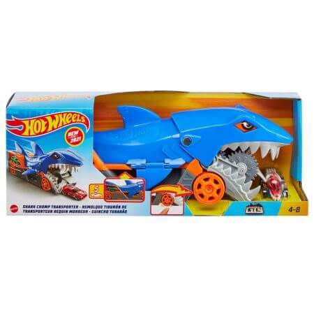 Ensemble Shark Carrier avec voiture, + 4 ans, Hot Wheels