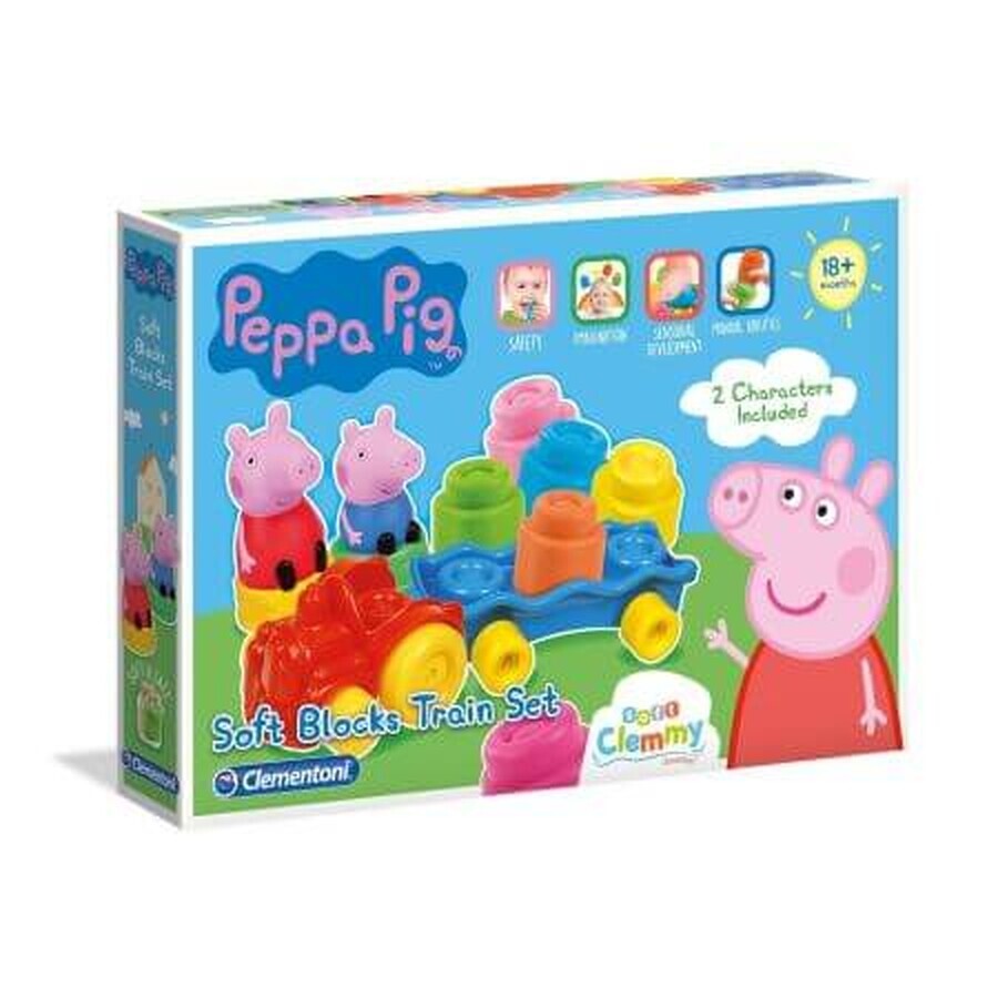 Juego de tren Peppa Pig Cube, +18 meses, Clementoni