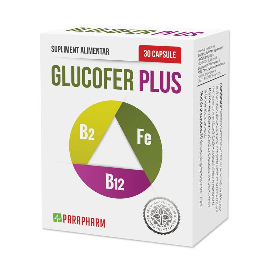 Glucofer Plus, 30 cápsulas, Parapharm