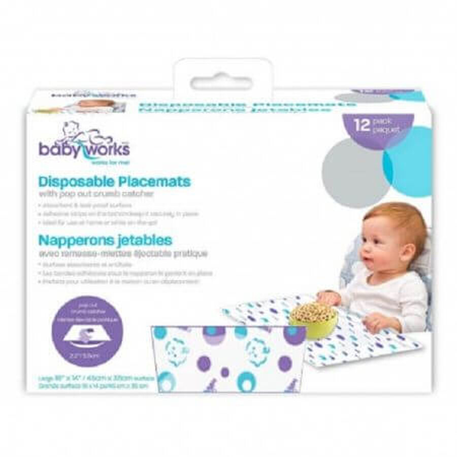 Suport de unica folosinta pentru masa, 12 buc, Baby Works