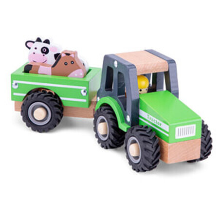 Tractor con remolque para animales, 18 meses+, New Classic Toys