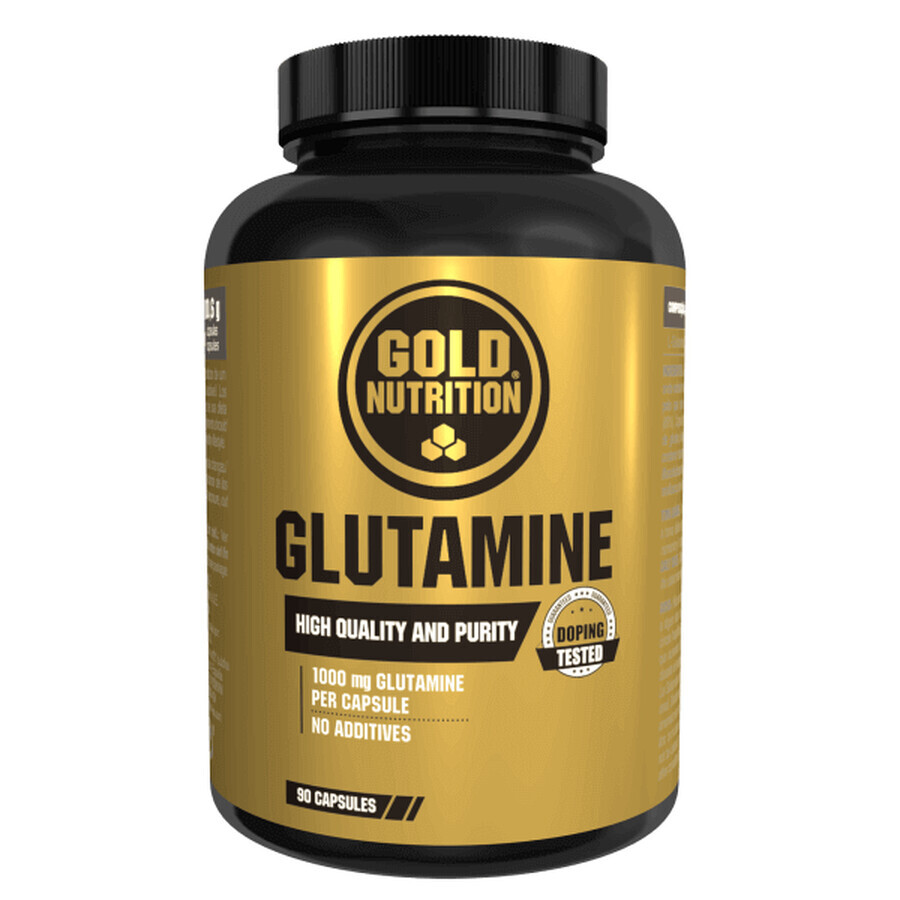 Glutamina 1000 mg, 90 cápsulas, Gold Nutrition