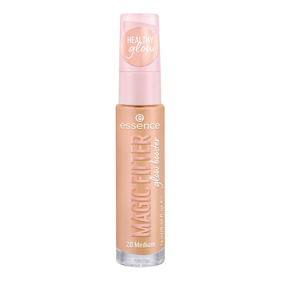 Base de maquillaje con color Glow Booster Magic Filter, 20 - Medio, 14 ml, Essence