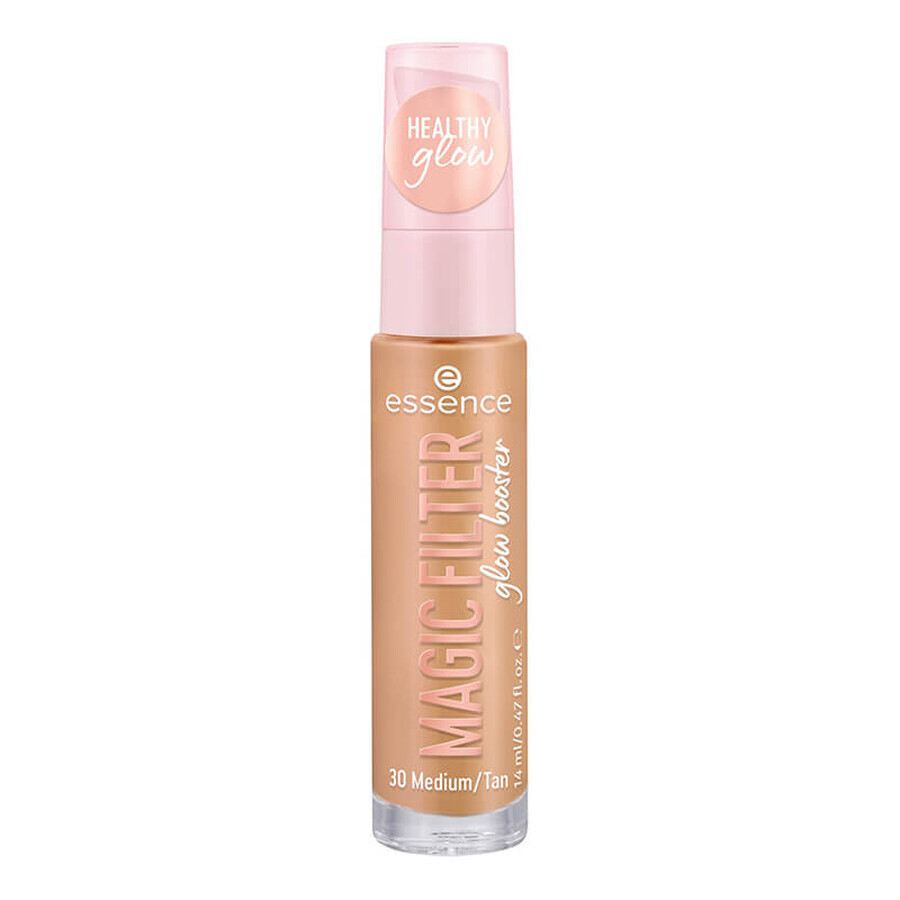 Base de maquillaje con color Glow Booster Magic Filter, 30 - Medio/bronceado, 14 ml, Essence