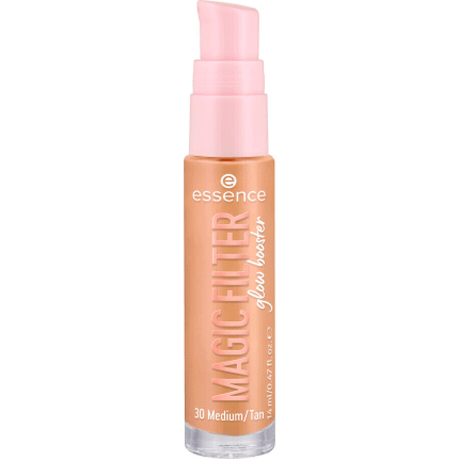 Base de maquillaje con color Glow Booster Magic Filter, 30 - Medio/bronceado, 14 ml, Essence