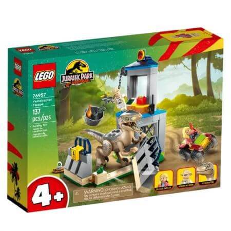 Evadarea unui Velociraptor Lego Jurassic World, +4 ani, 76957, Lego