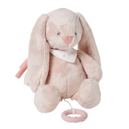 Peluche musical conejito Pomme, 30 cm, Rosa, Nattou