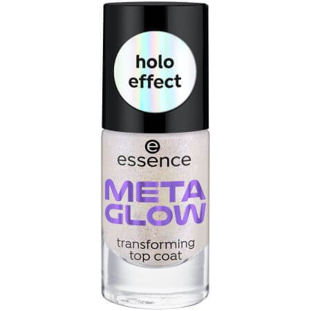 Esmalte de uñas Meta Glow Multi-reflecting Top Coat, 8 ml, Essence