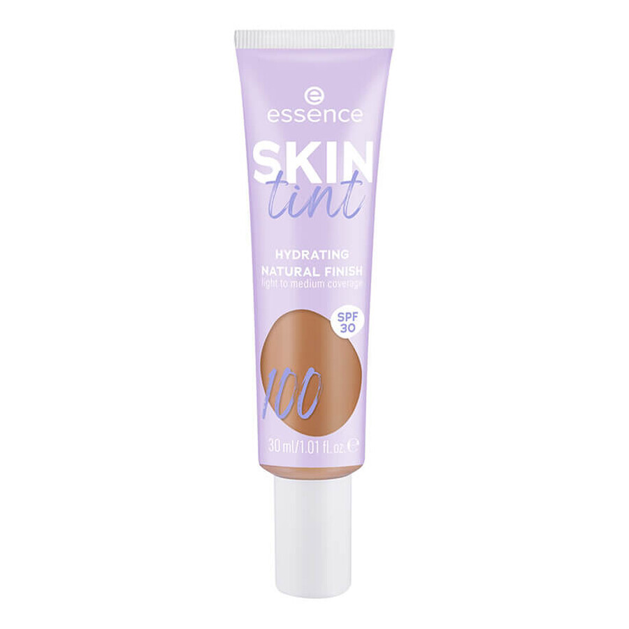 Nuantator pentru piele Skin Tint, Hydrating Natural Finish 100, 30 ml, Essence