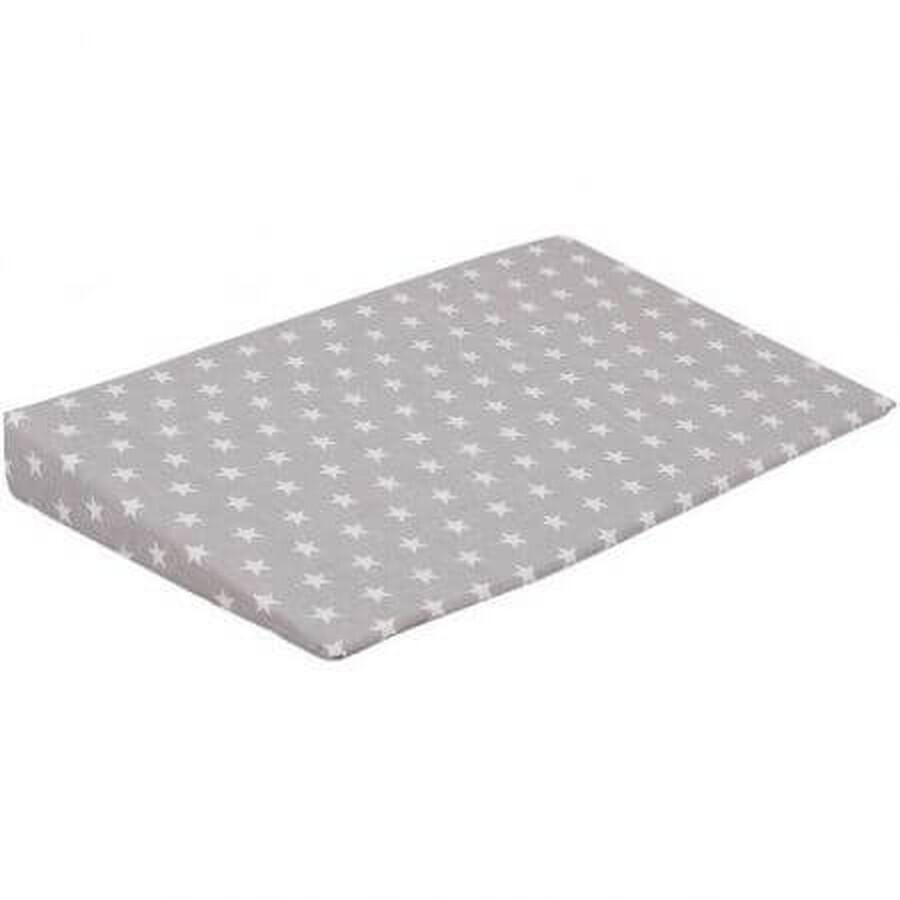 Inclined plane cushion White Stars, Grey, Twindeco