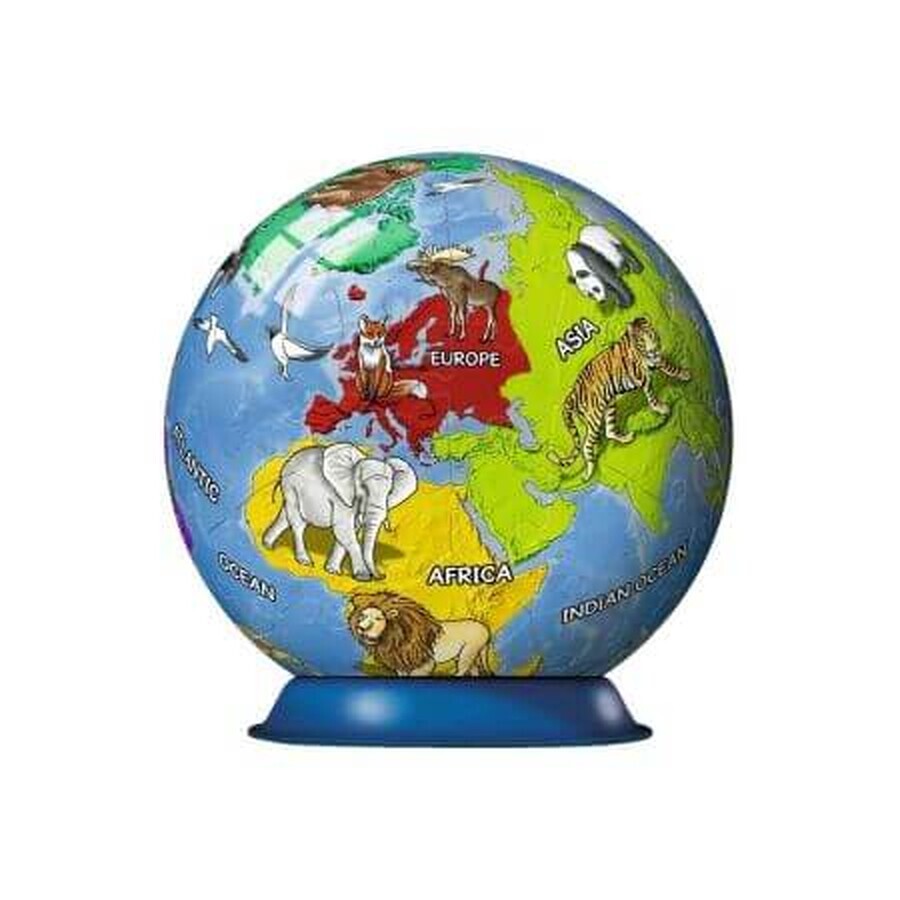 Puzzle 3D Globe, + 6 ans, 72 pièces, Ravensburger