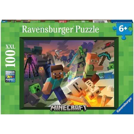 MineCraft Monster Puzzel, + 6 jaar, 100 stukjes, Ravensburger