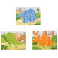 Juego de 3 puzzles de madera Dinosaurios, Big Jigs