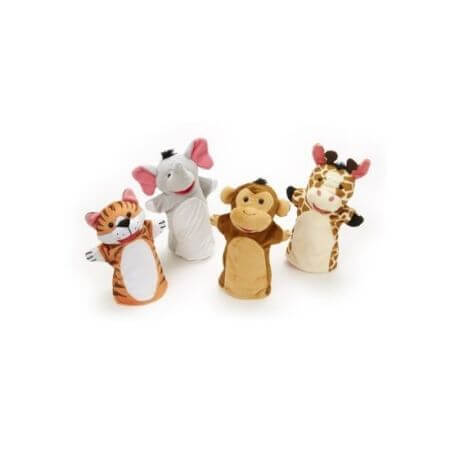 Set di 4 bambole a mano dello zoo, Melissa & Doug