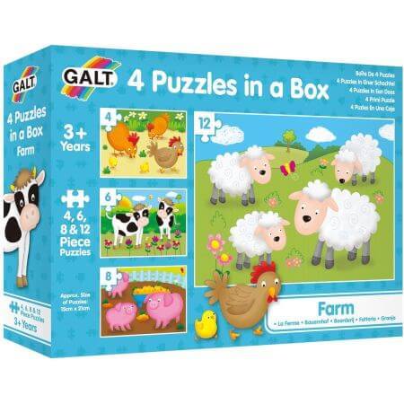 Set van 4 puzzels Boerderijdieren, Galt