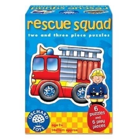 Set de 6 puzzles Rescue Team 2 y 3 piezas, Orchard Toys