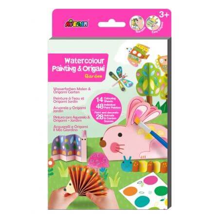 Kreatives 2-in-1-Mal- und Origami-Garten-Set, Avenir