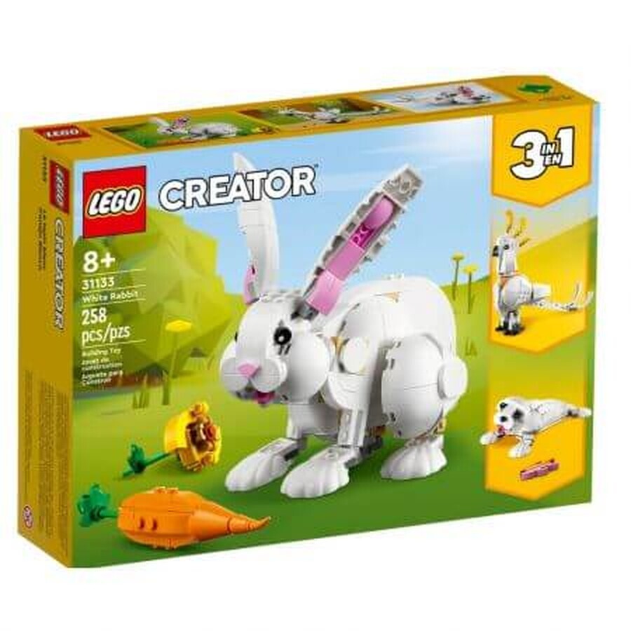 Juego de creación Lego Creator 3 en 1 Conejo Blanco, 8 años+, 31133, Lego