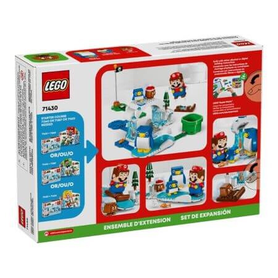 Set de expansión Aventura en la nieve de la familia pingüino, 7 años+, 71430, Lego Super Mario