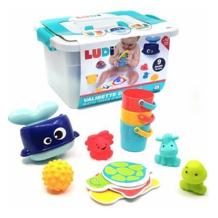 Set de juguetes de baño, +10 meses, Ludi