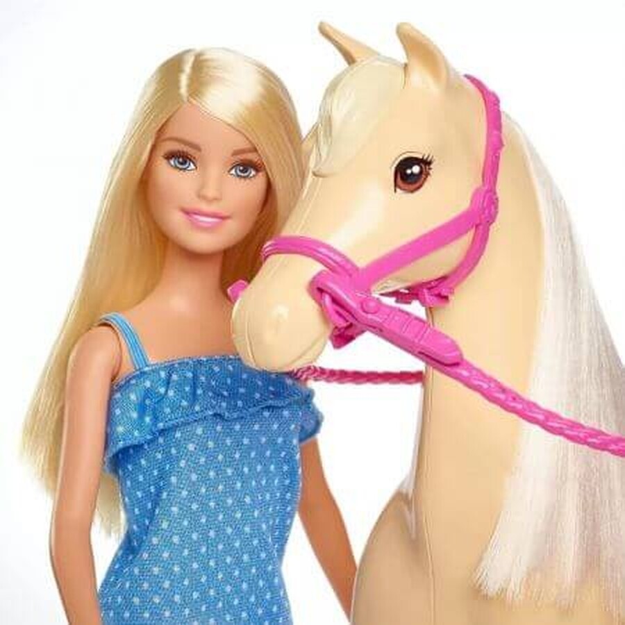 Barbie pop en paard set