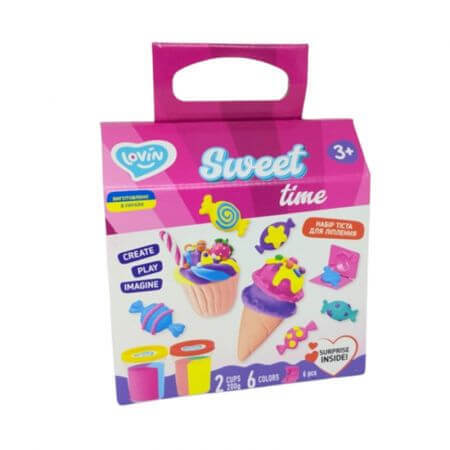 Set plastilina Sweet Time Lovin'Do, +3 años, 6 colores, Okto