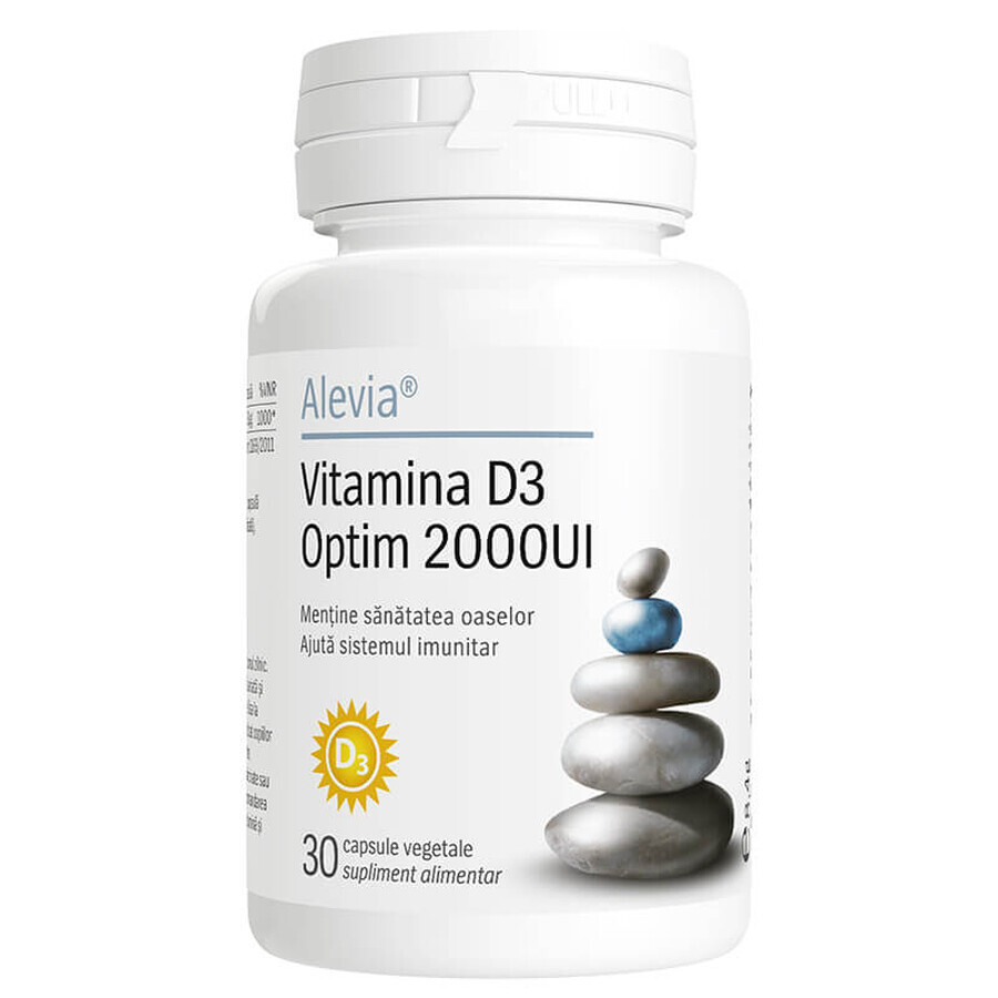 Vitamina D3 Optim, 2000 UI, 30 cápsulas vegetales, Alevia