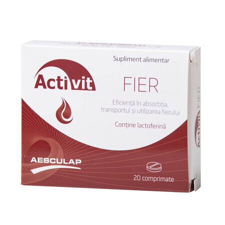 Activit Iron contiene lactoferina , 20 comprimidos, Aesculap