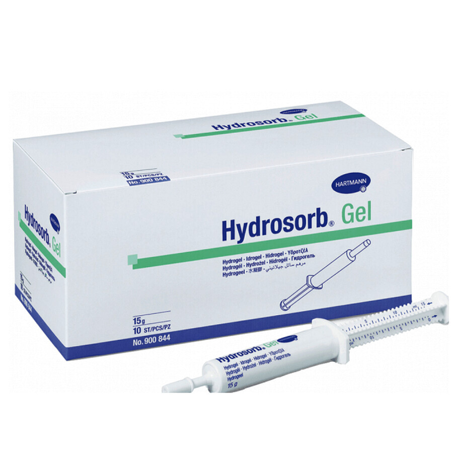 Hydrosorb gel en jeringa 15 ml, 10 jeringas (900844), Hartmann