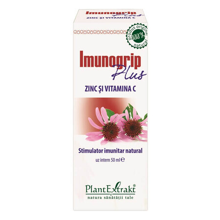 Imunogrip Plus Zinc și vitamina C, 50 ml, Plant Extrakt