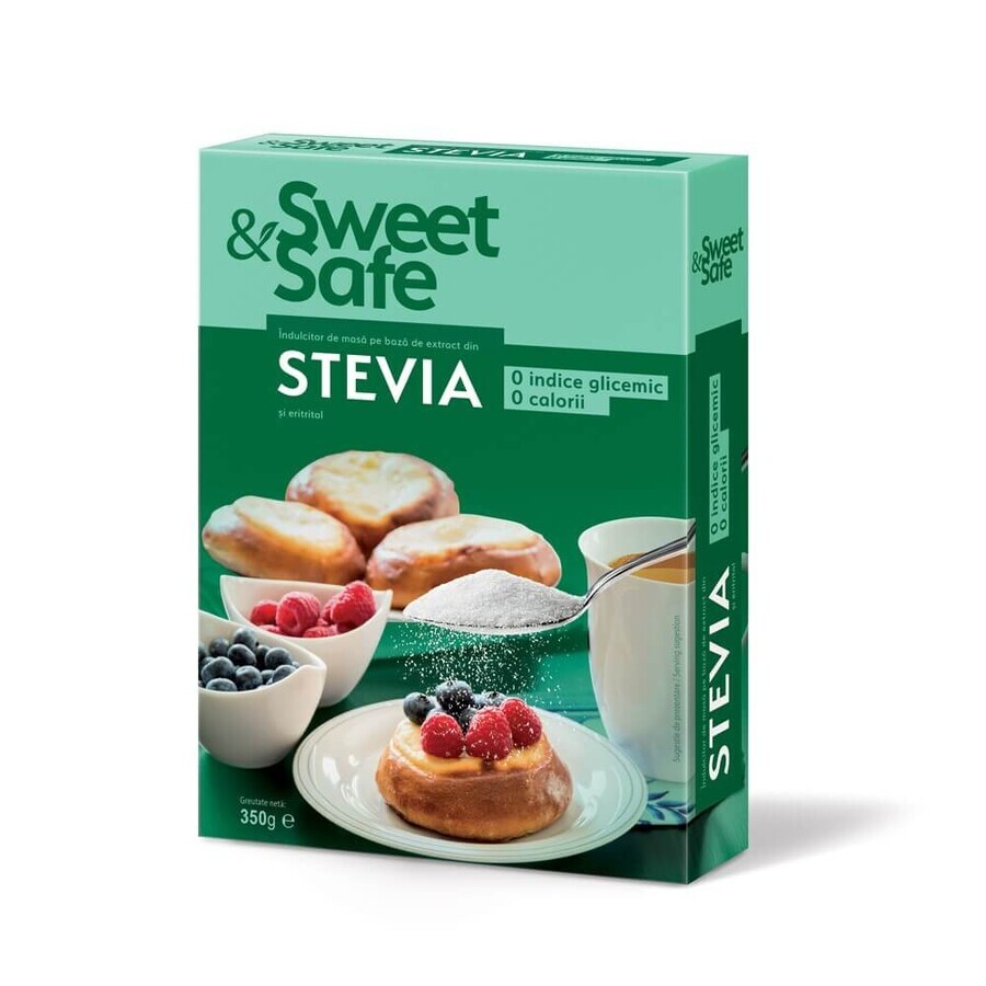 Edulcorante natural Sweet&amp;Safe Stevia, 350 g, Sly Nutritia