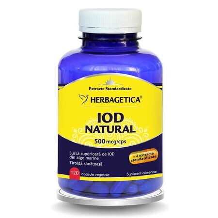 Iod Natural 500mcg, 120 capsule, Herbagetica