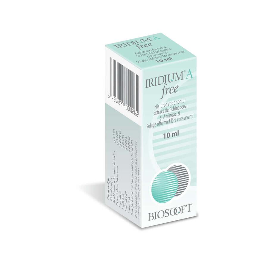 Iridium A Free solution ophtalmique, 10 ml, BioSoft Italie