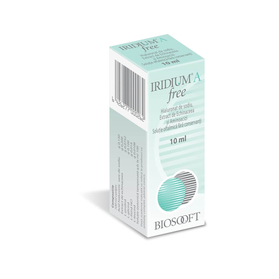 Iridium A Free solución oftálmica, 10 ml, BioSoft Italia